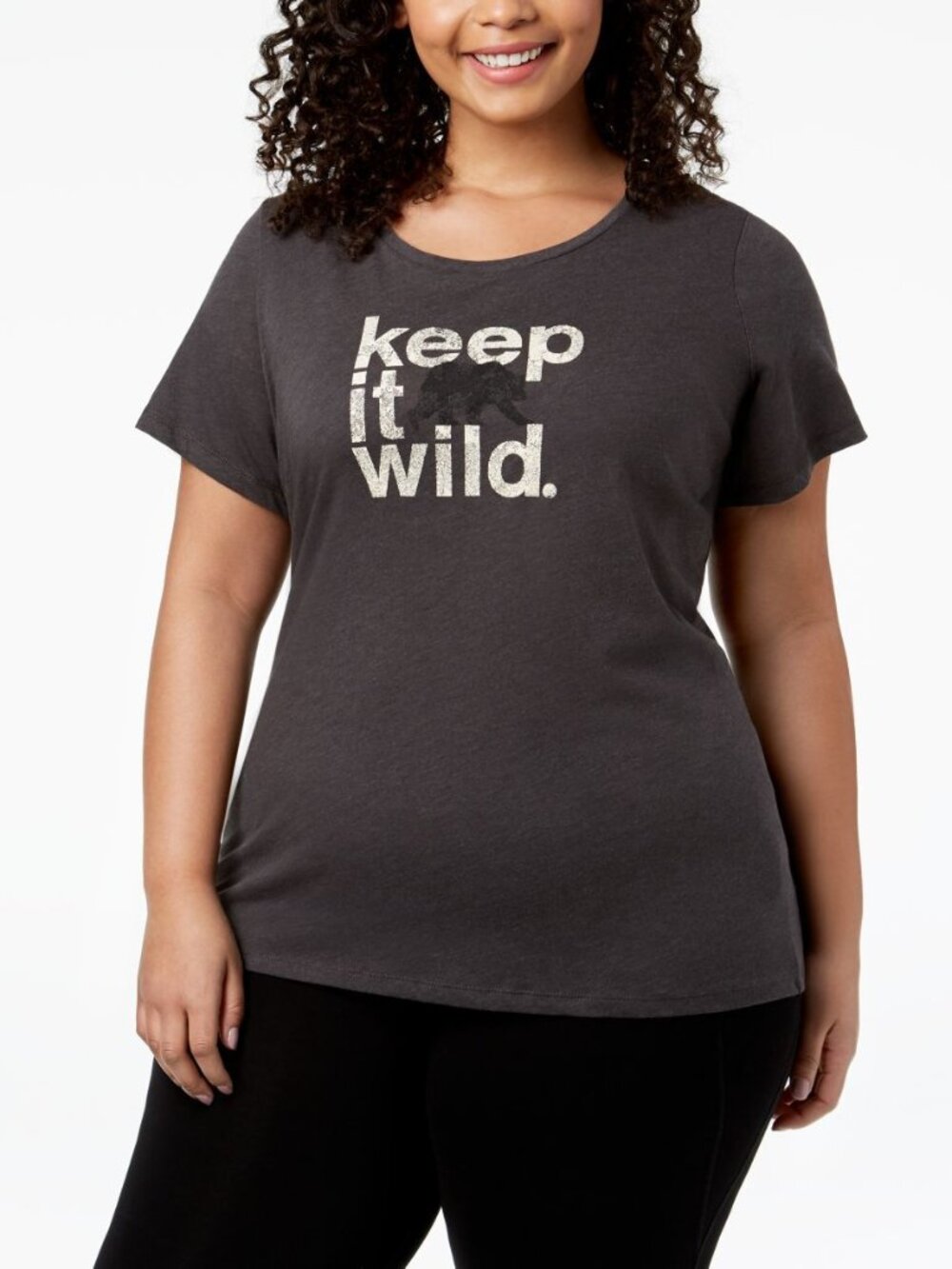 Columbia Womens Activewear Plus Size Outdoor Elements Graphic Print T-Shirt